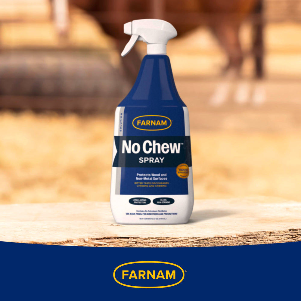 Aplicación en establo con Farnam No Chew