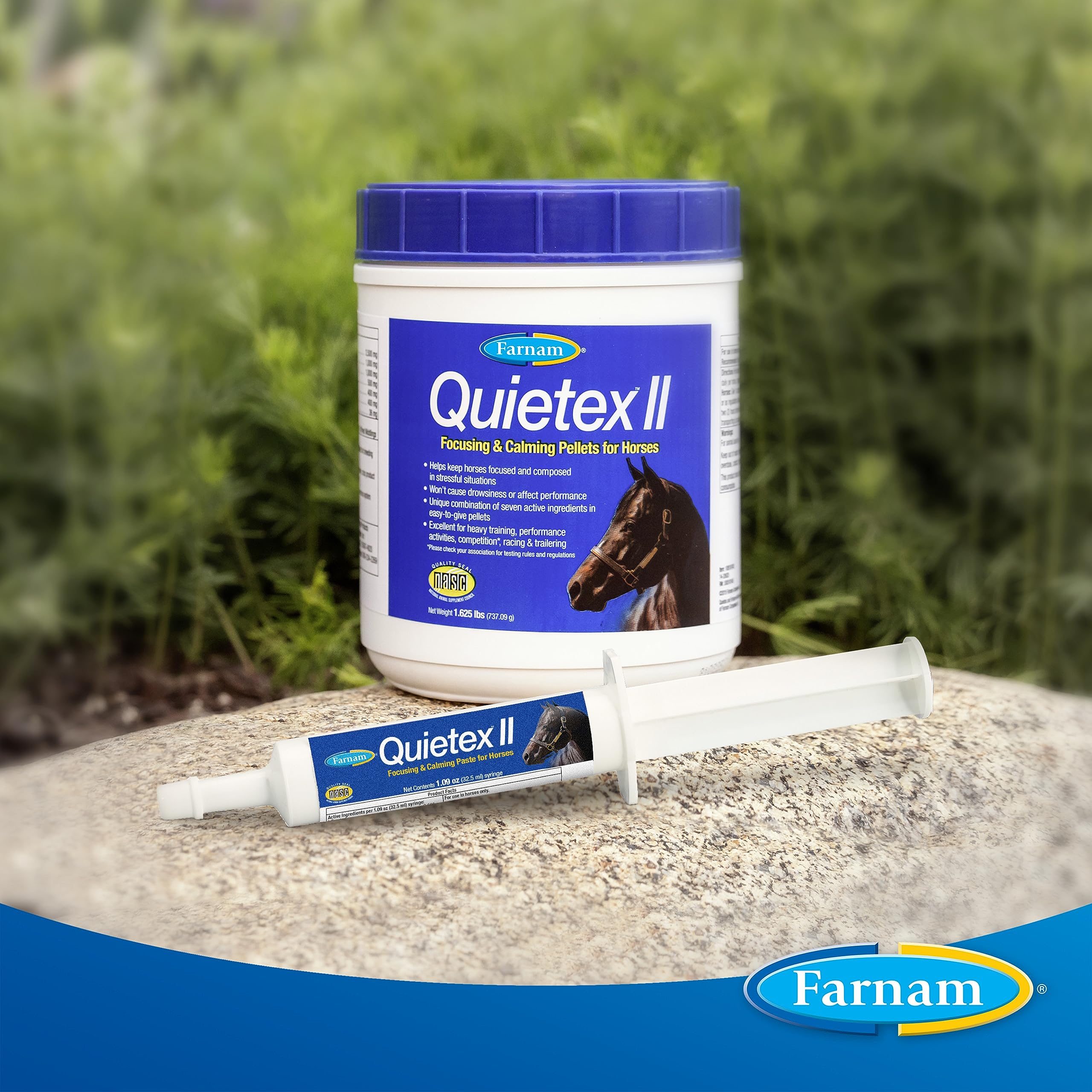 Dosis diaria de Quietex II para caballos activos