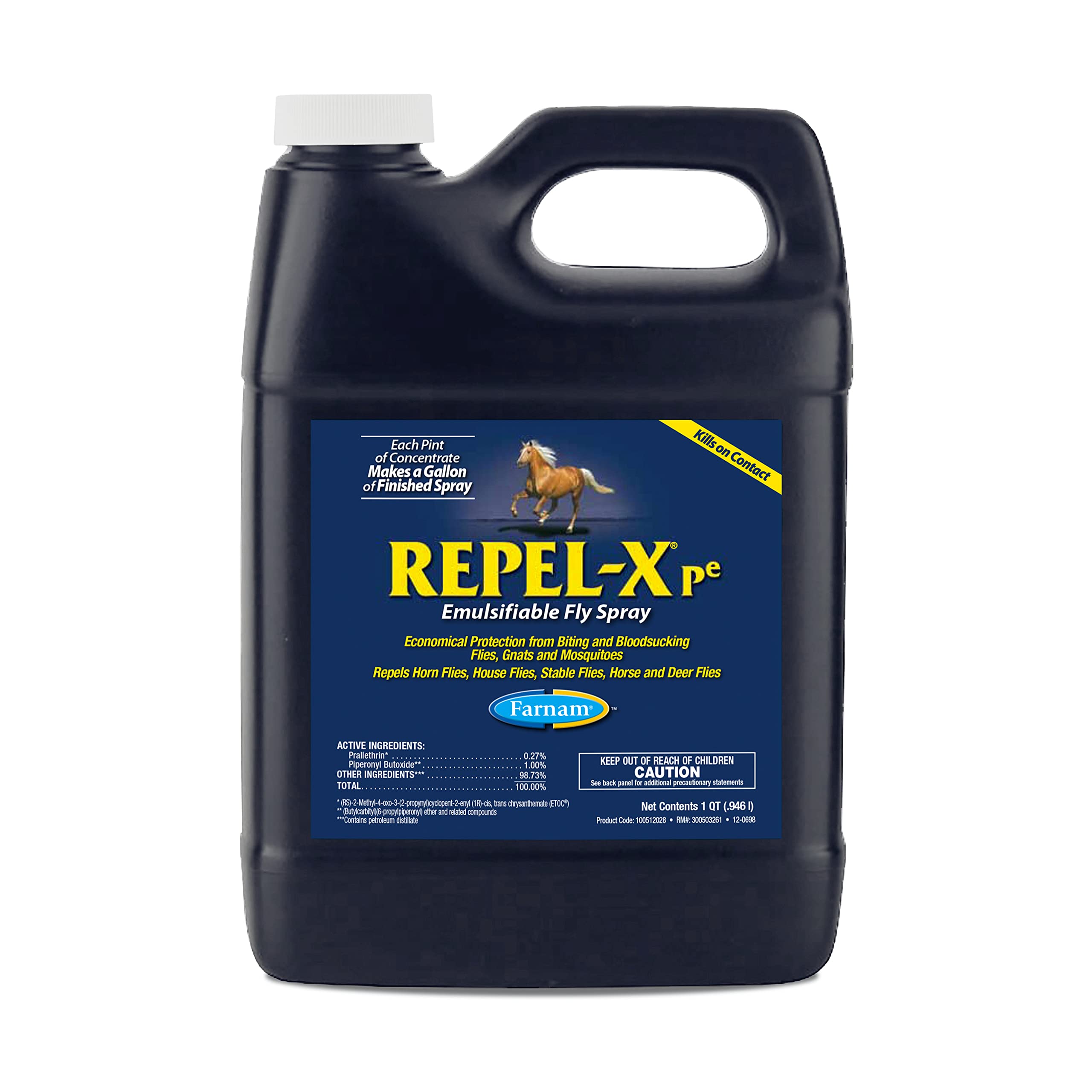 Farnam Repel-XPe concentrado para caballos, listo para mezclar.