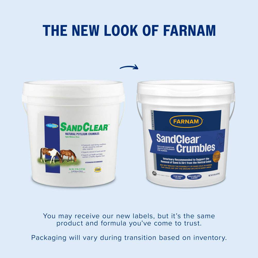 Porciones de Farnam SandClear Crumbles para dosificación precisa.