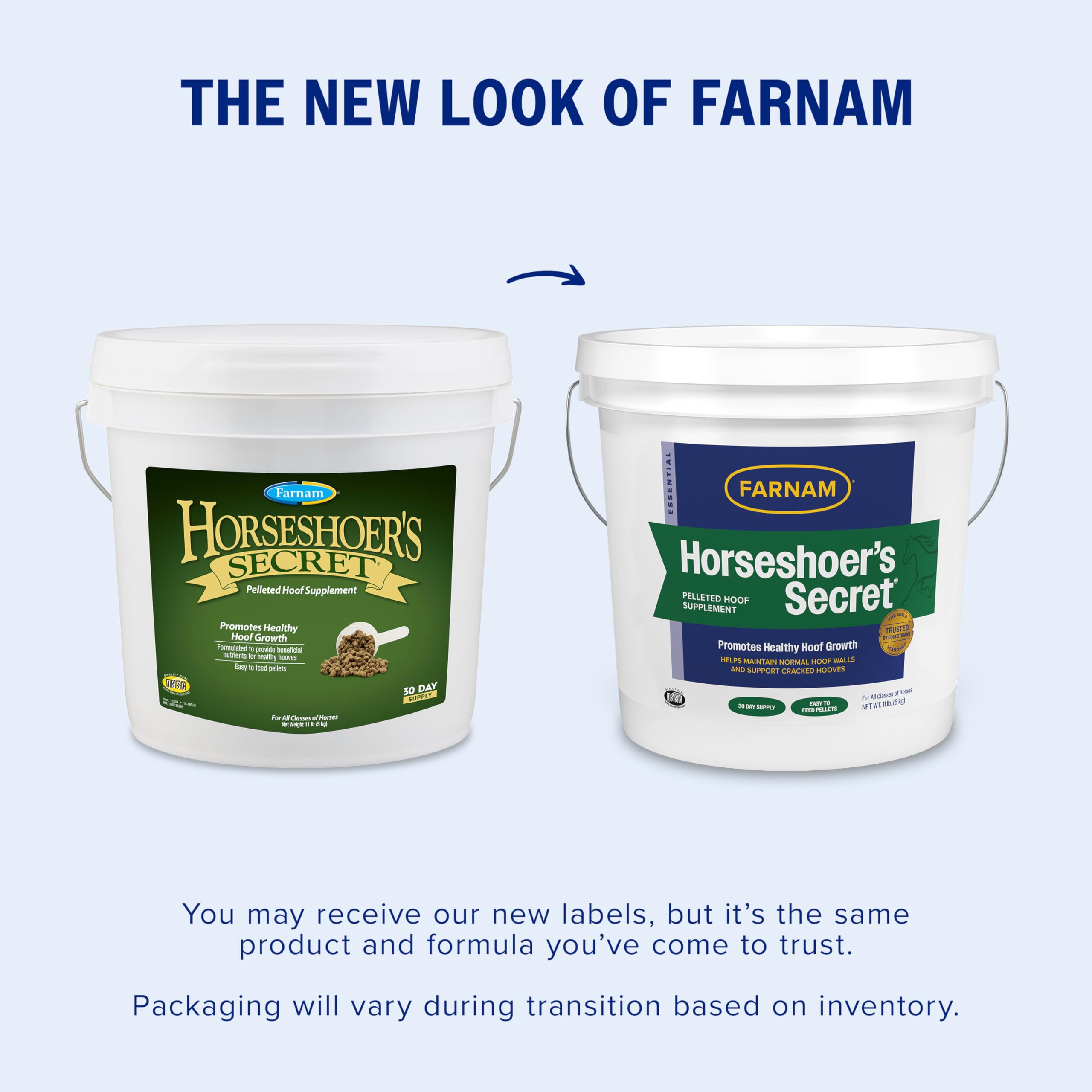 Farnam granulos-alfalfa: gránulos nutritivos para cascos saludables.