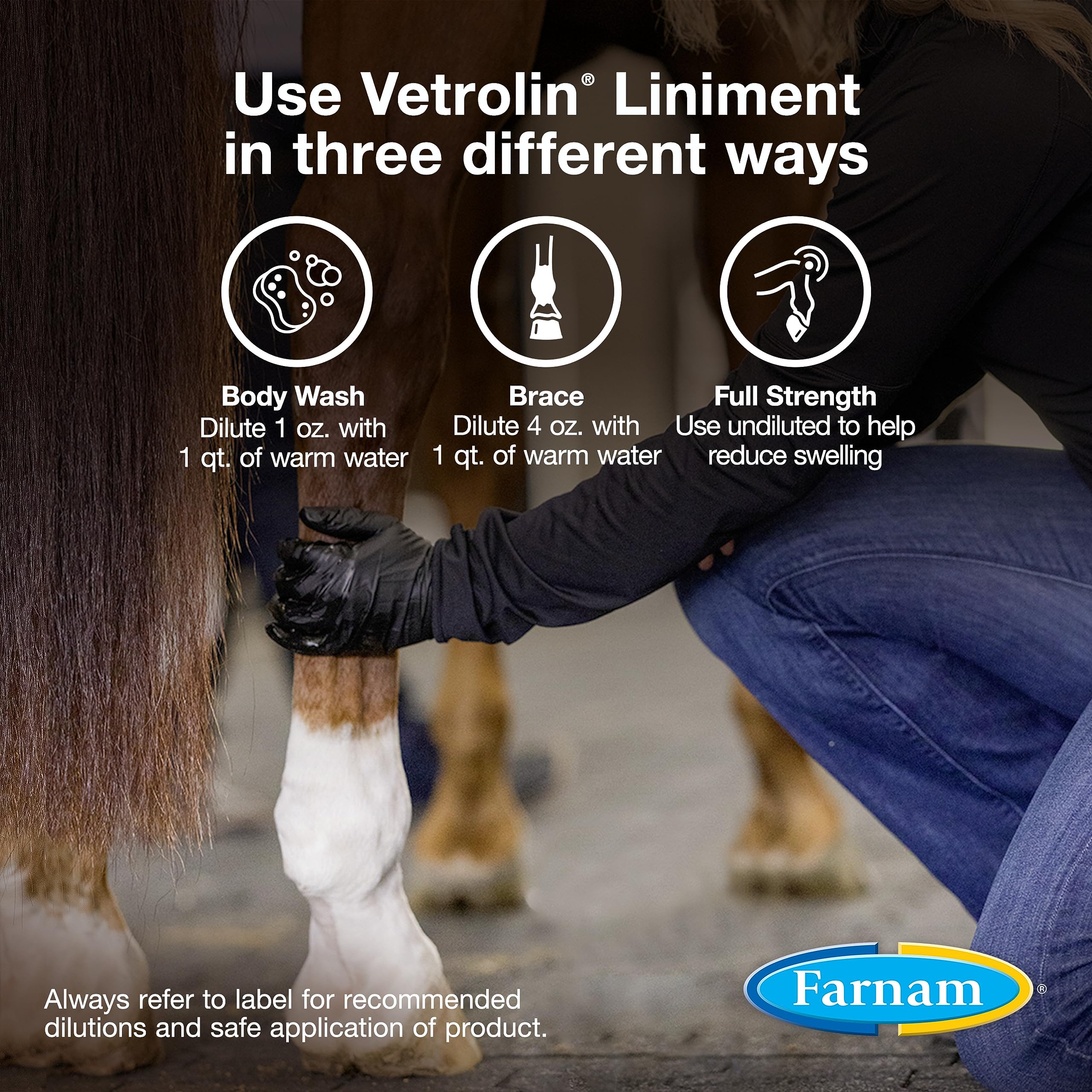 Masaje con Vetrolin para relajación muscular tras fatiga.