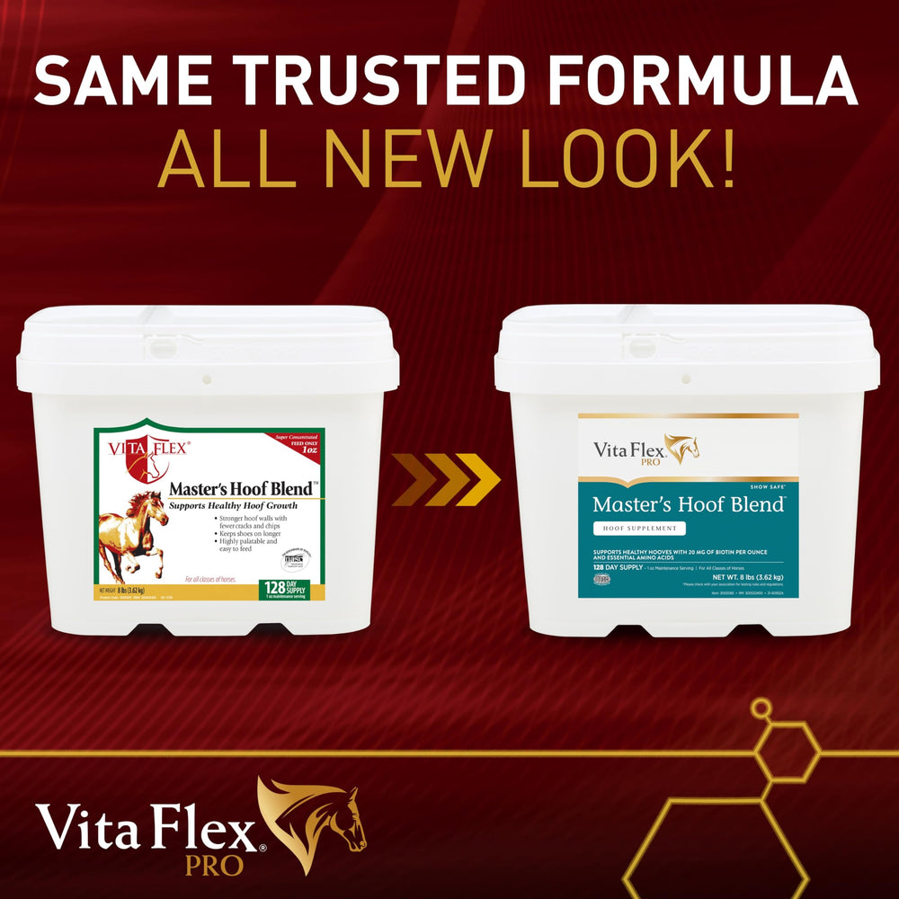 Farnam Vita Flex Master’s Hoof Blend, presentación de 8 libras para uso prolongado.