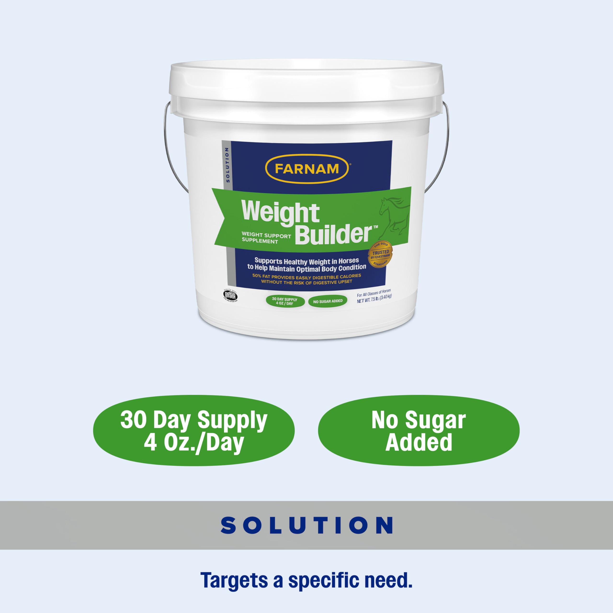 Farnam Weight Builder: calcio extra para equilibrio fósforo-calcio.