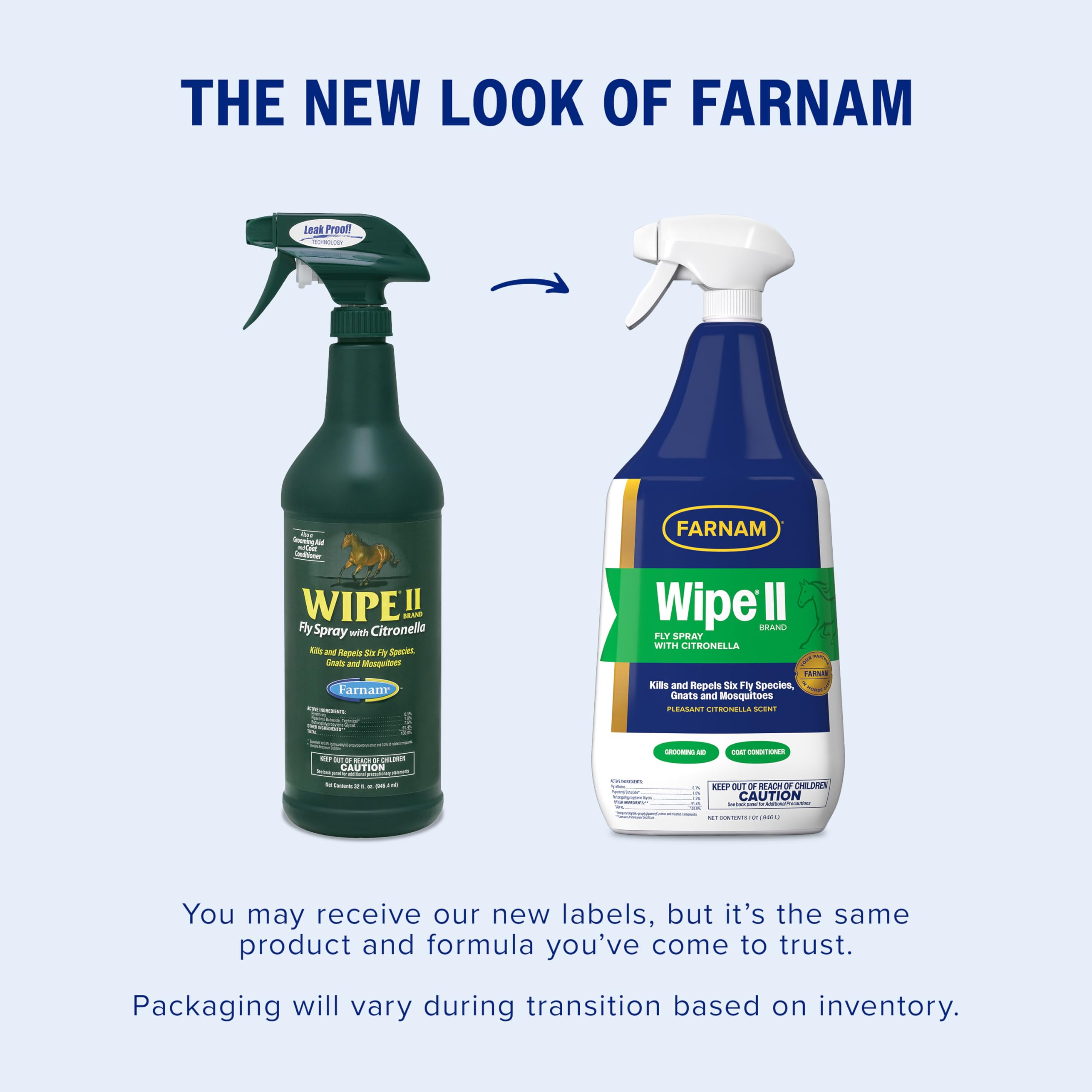 Farnam Wipe II, repellente para seis especies de moscas alrededor del caballo.
