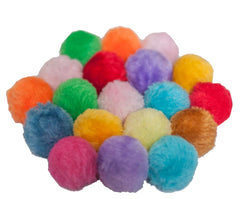 Bola de peluche pequeña Fashion's Talk, tamaño 1.5–2 pulgadas para juego rápido.