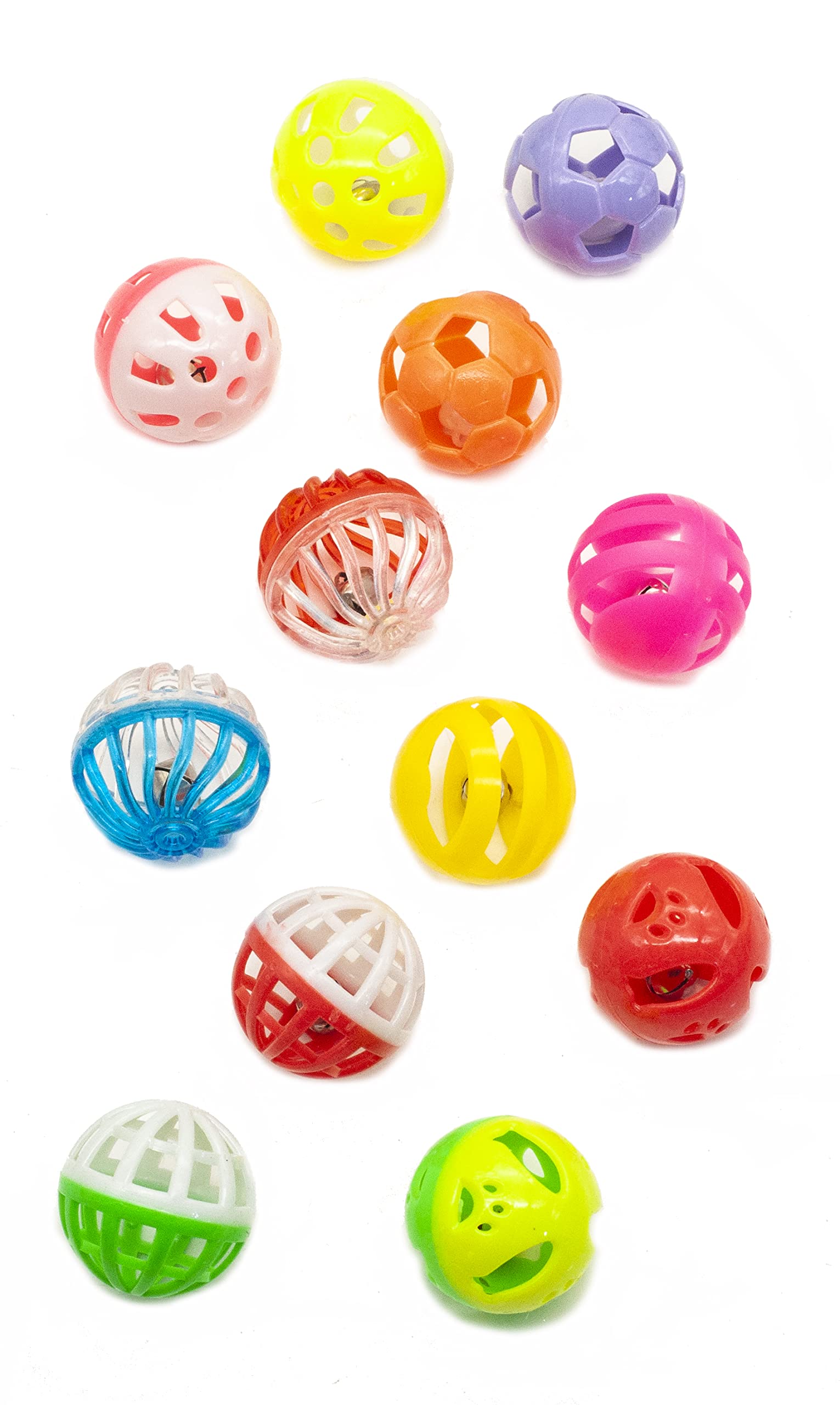 Fashion's Talk pack de 12 bolas de plástico duraderas para gatos.