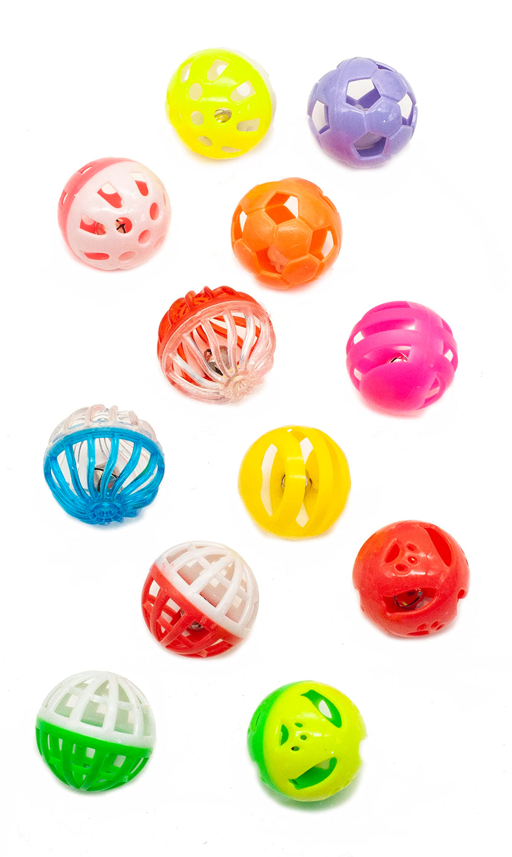 Fashion's Talk pack de 12 bolas de plástico duraderas para gatos.