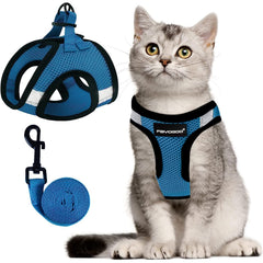 FAYOGOO arnés para gato con ajuste 360 grados para seguridad durante paseos.