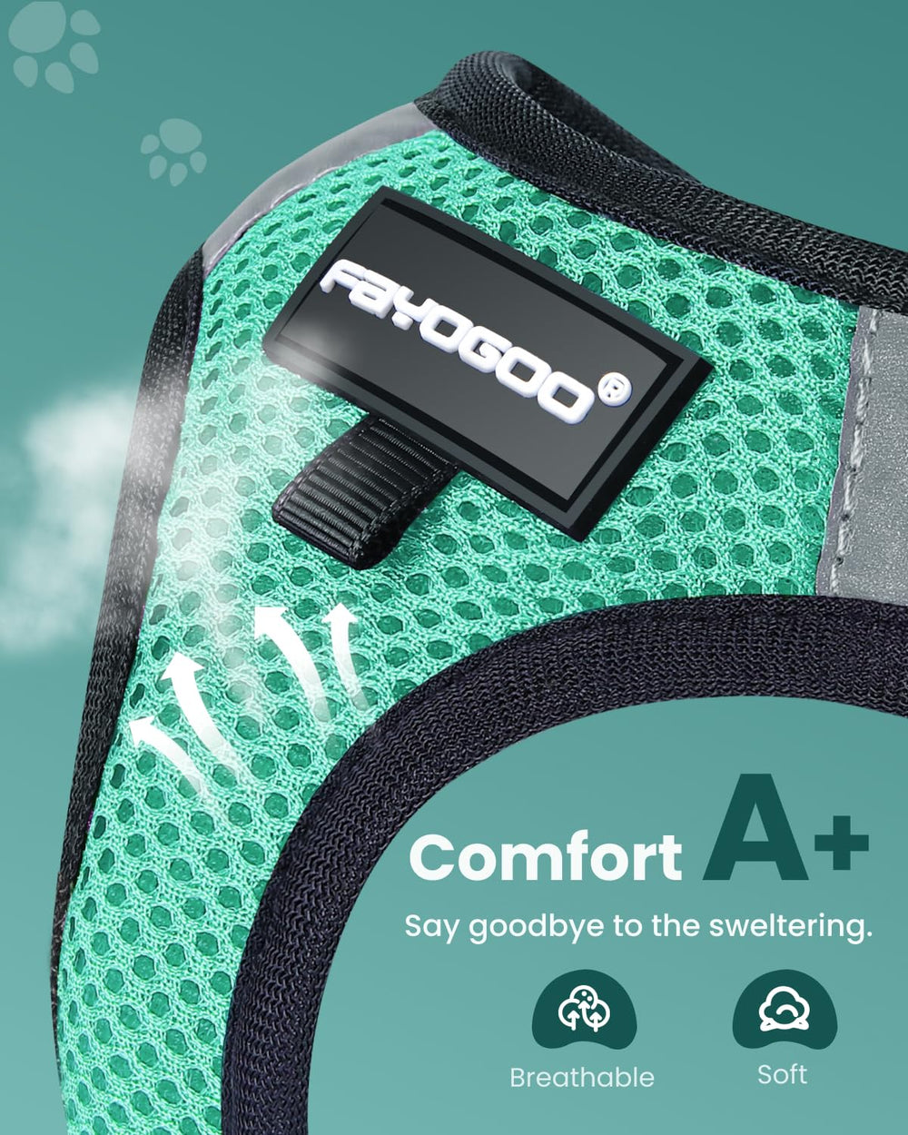 Arnés Fayogoo para gato con colocación rápida para menos estrés