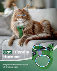 FAYOGOO arnés gato transpirable para uso diario y confort.