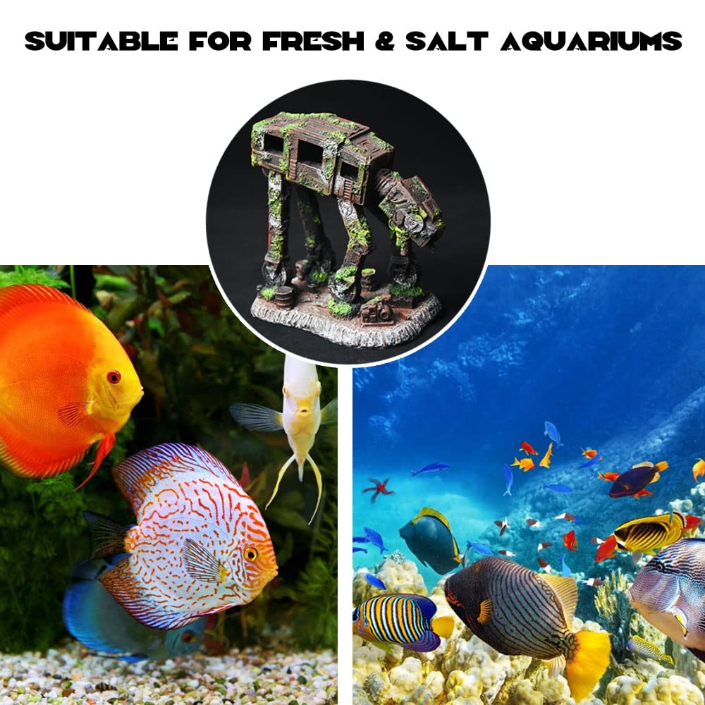 fazhongfa decorativo para acuario en resina, añade profundidad