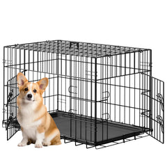FDW jaula para perros de 30 pulgadas, plegable de metal, ideal para uso diario