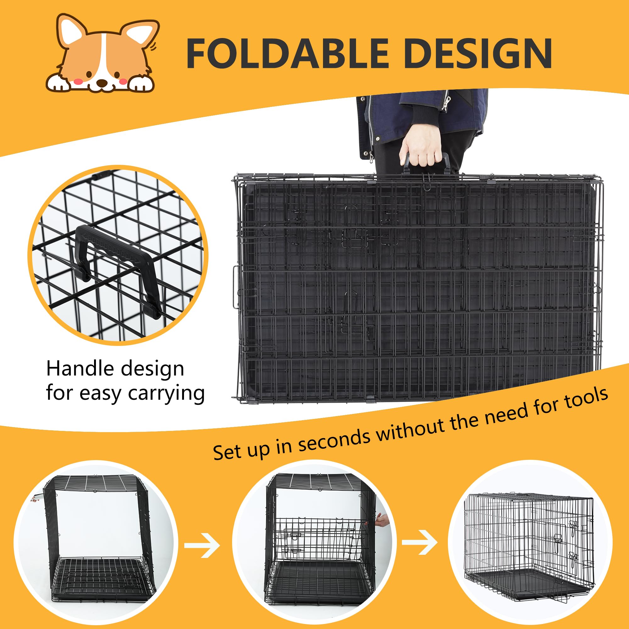 FDW jaula plegable para viaje y almacenamiento