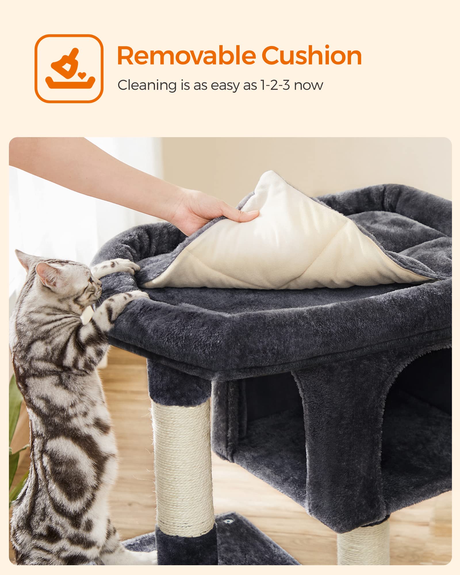Feandrea Arbol Gato Limpieza Sencilla: mantenimiento rápido