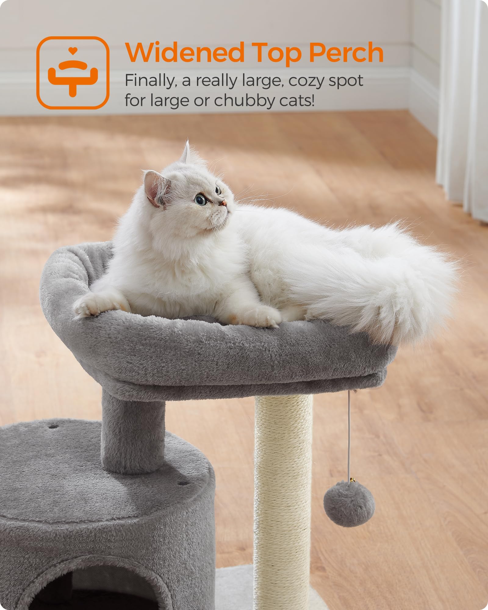 Feandrea Arbol Gato Pequeño – Rascado y juego en un mueble compacto.