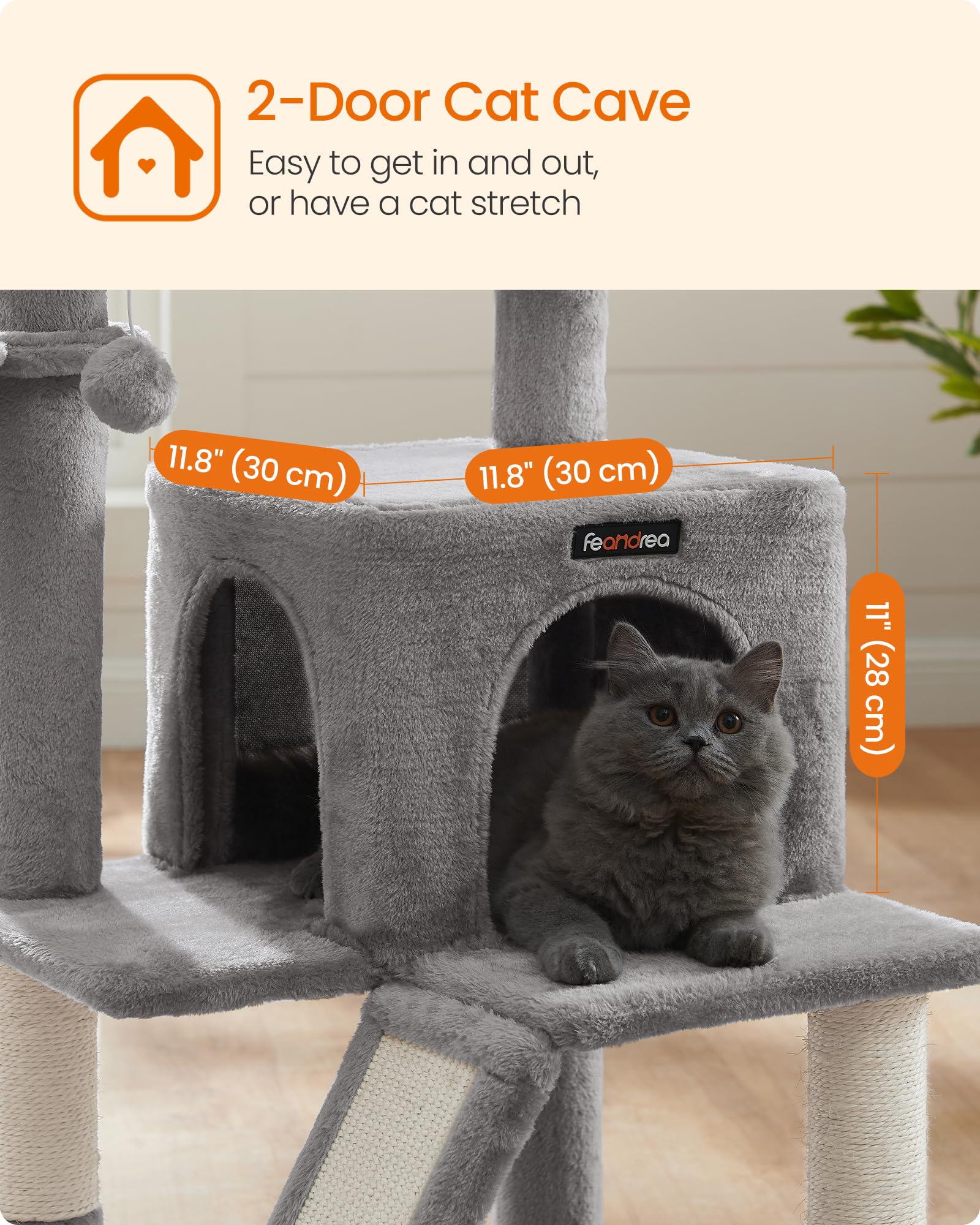 Feandrea árbol gatos kit-anti-vuelco añade seguridad.