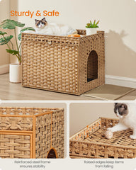 Feandrea diseño-boho-rattan se integra en baño, sala o balcón