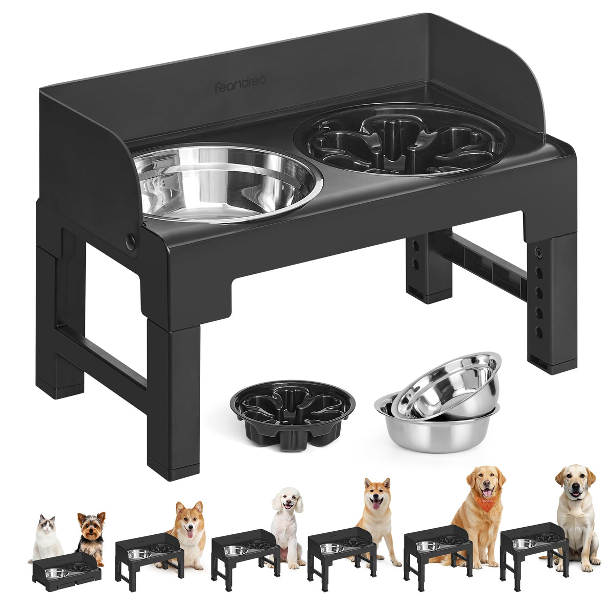 Feandrea: soporte elevado para perros, cómodo para comer