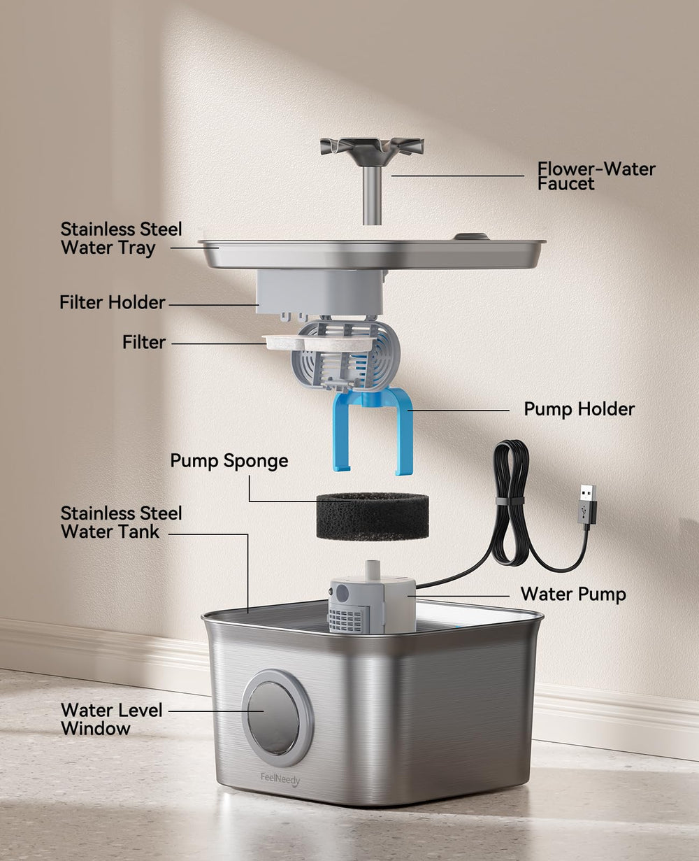 FEELNEEDY sistema de circulación continuo para agua fresca y oxigenada