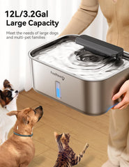 FEELNEEDY bandeja profunda evita salpicaduras, ideal para perros grandes.
