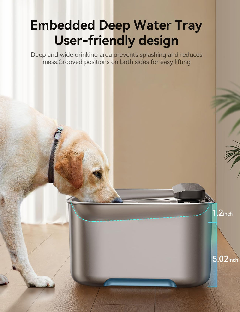 FEELNEEDY flujo de agua giratorio atrae a las mascotas y mantiene el agua en movimiento.