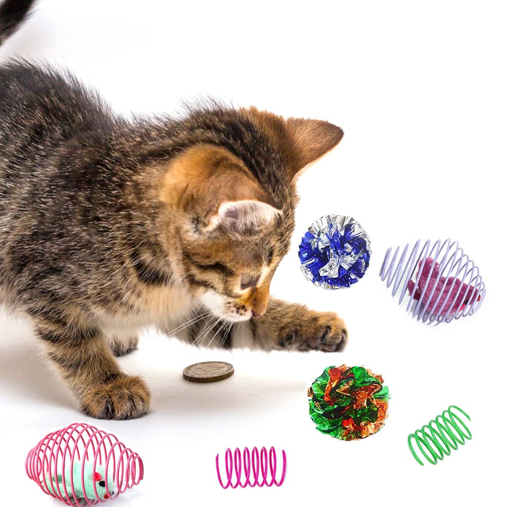Fejapa: conjunto de 18 juguetes variados para mantener al gato activo y feliz.