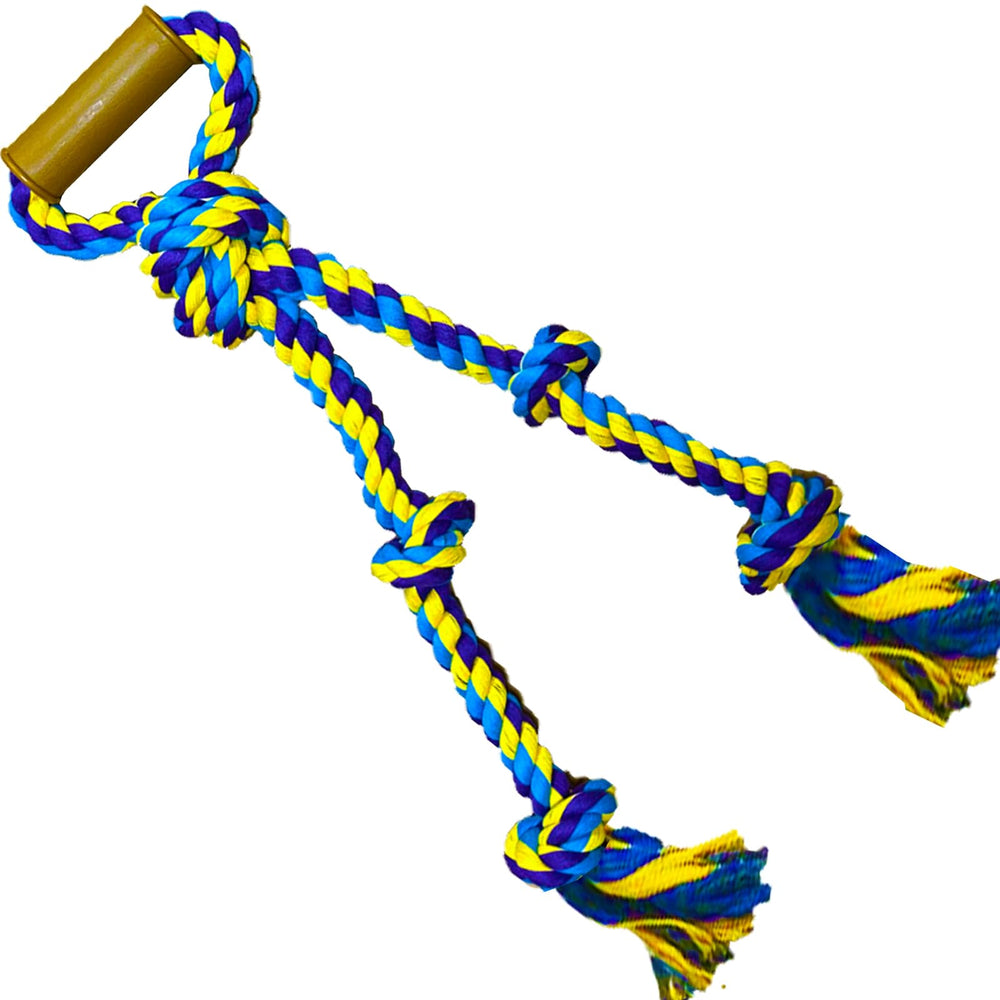 Fejapa juguete de cuerda para perros grandes con asa integrada para juego y agarre seguro