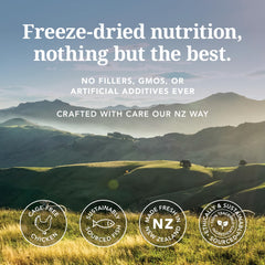 Feline Natural pollo liofilizado trozos para fuente de proteína