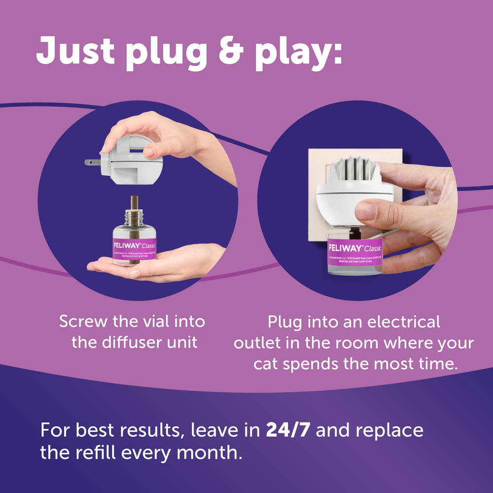 FELIWAY Classic recambios 48 ml, fácil de instalar y usar