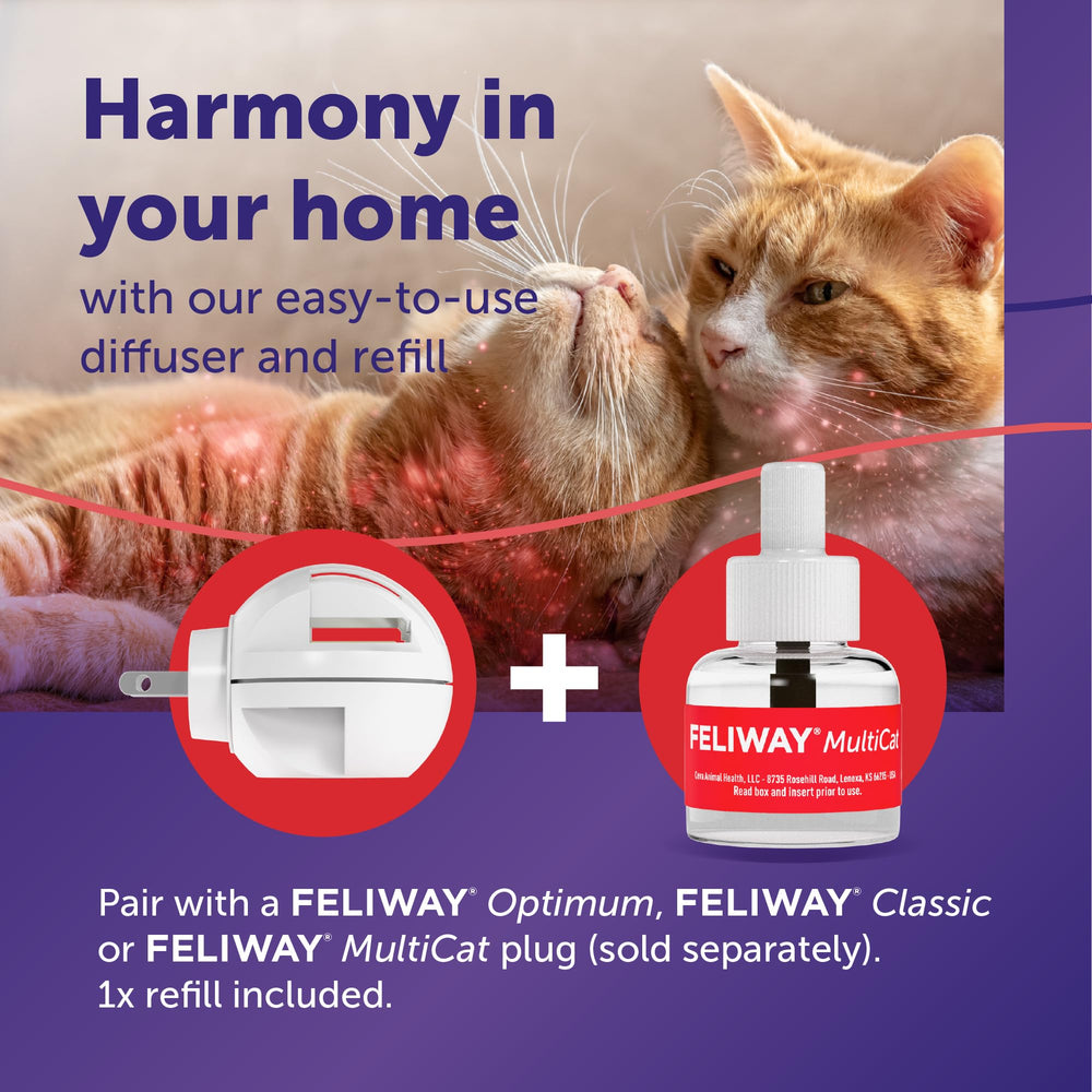 Paquete de relleno para difusor FELIWAY MultiCat, fácil reemplazo.