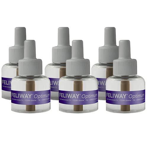 Recargas FELIWAY Optimum, seis viales para suministro continuo.
