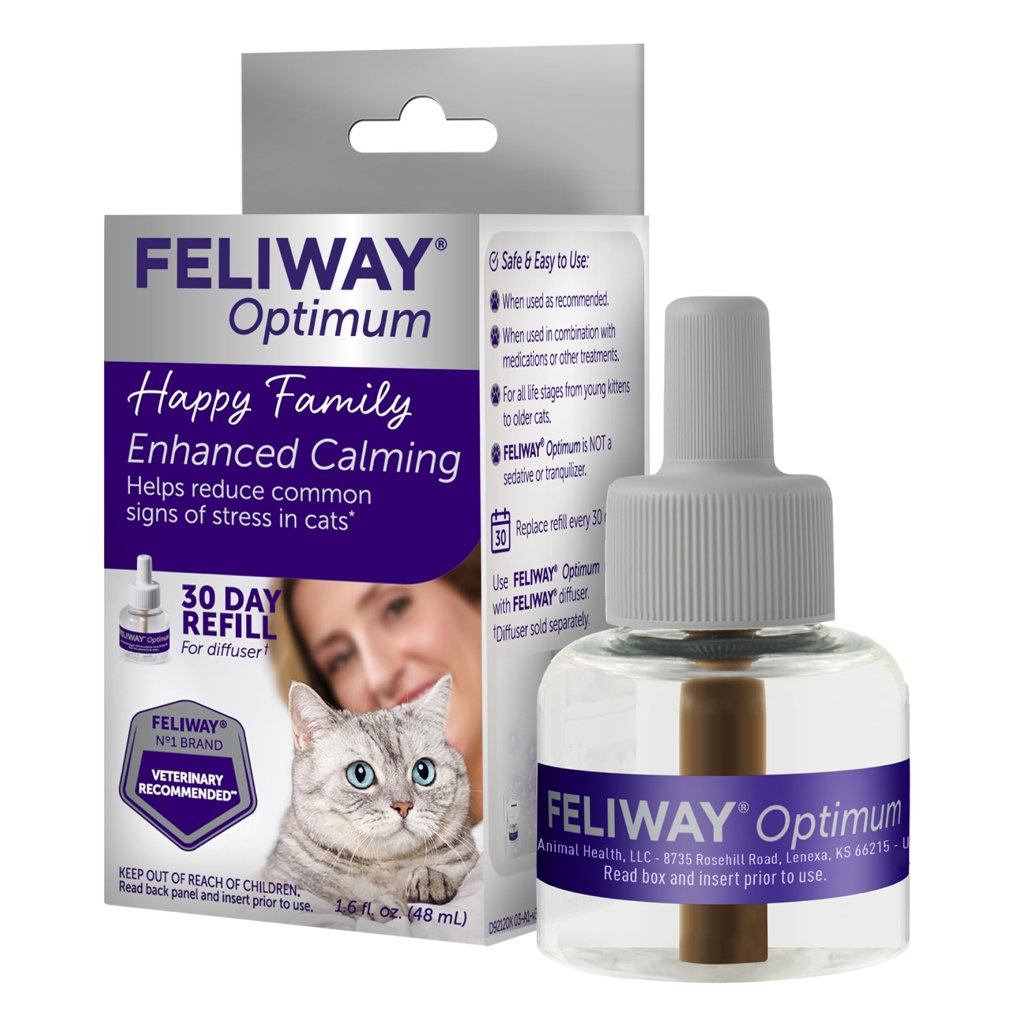 Vial de recambio FELIWAY Optimum para calmar gatos en casa