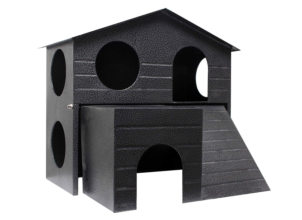 SafeHaven XL escondite metalico de Felix & Fido para mascotas pequenas, refugio duradero
