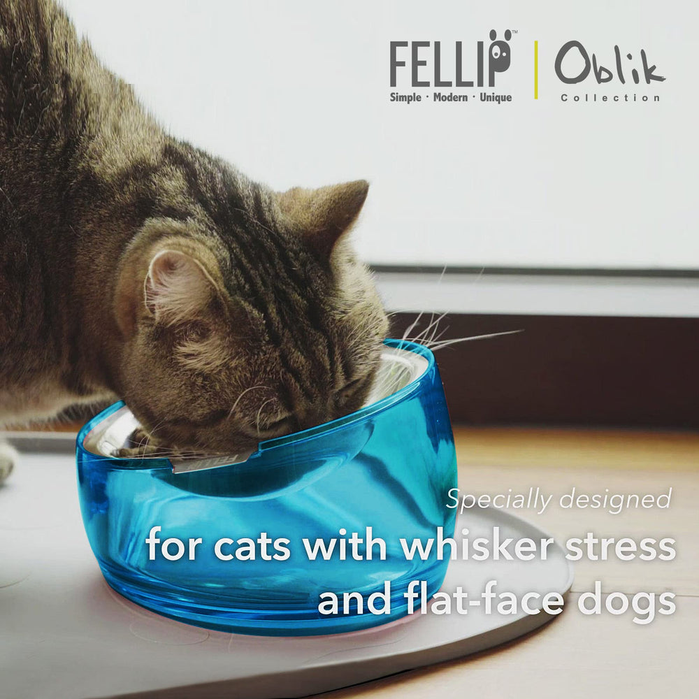 Felli Oblik: estructura en acero y acrílico para durabilidad.