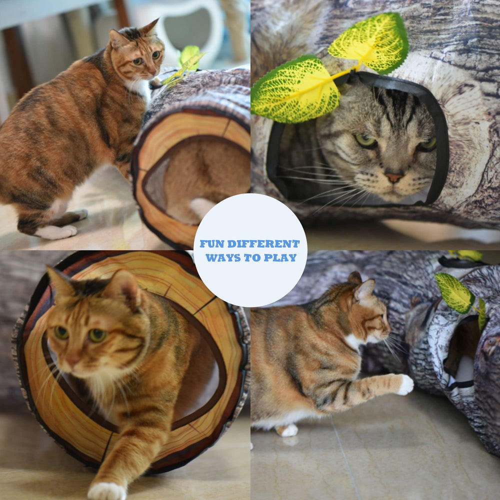 FelRelWel Cat Tunnel grande para gatos: ideal para juego compartido