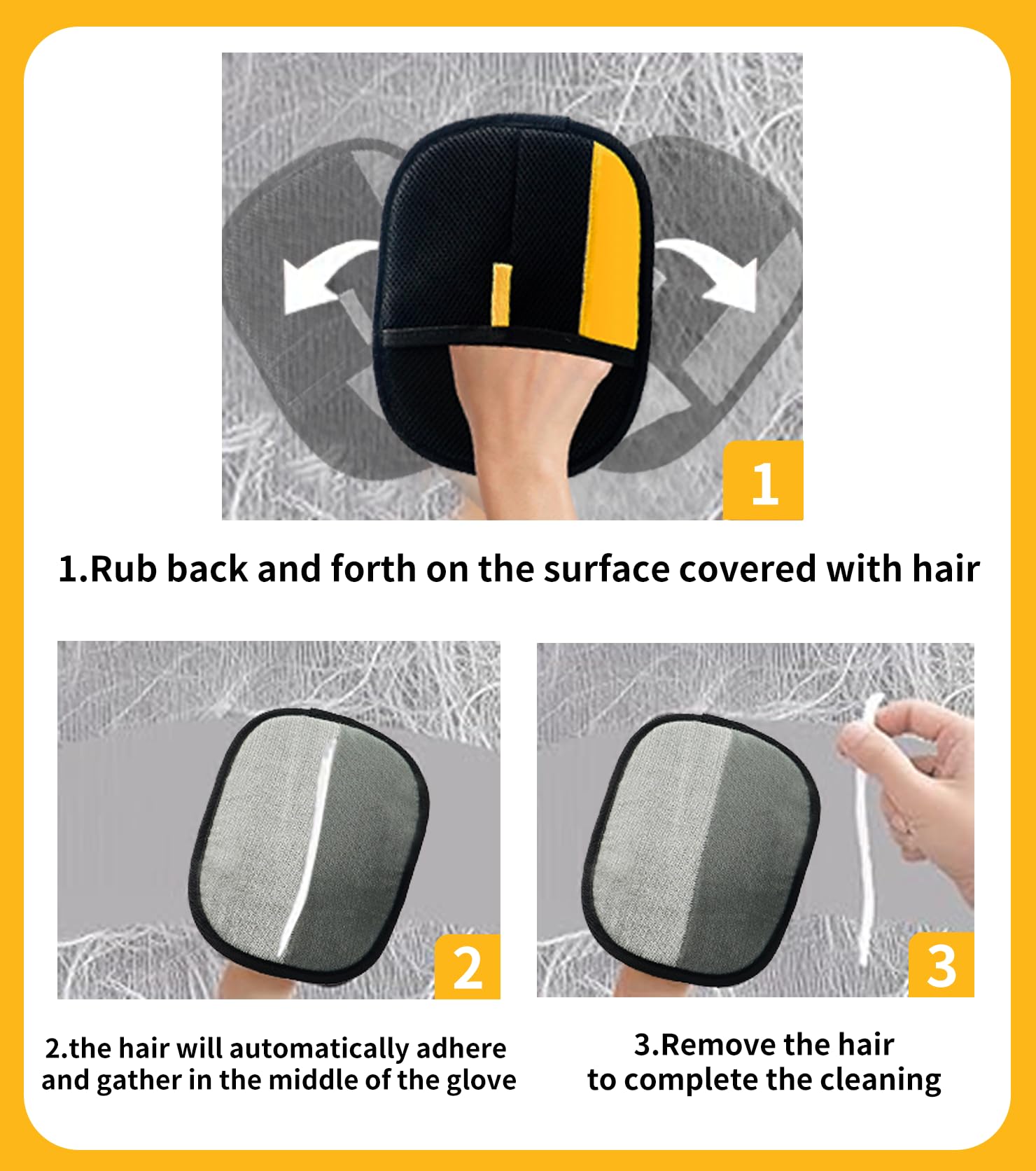 Guante quitapelo FENNIDICE para prendas, ideal para ropa y abrigos.