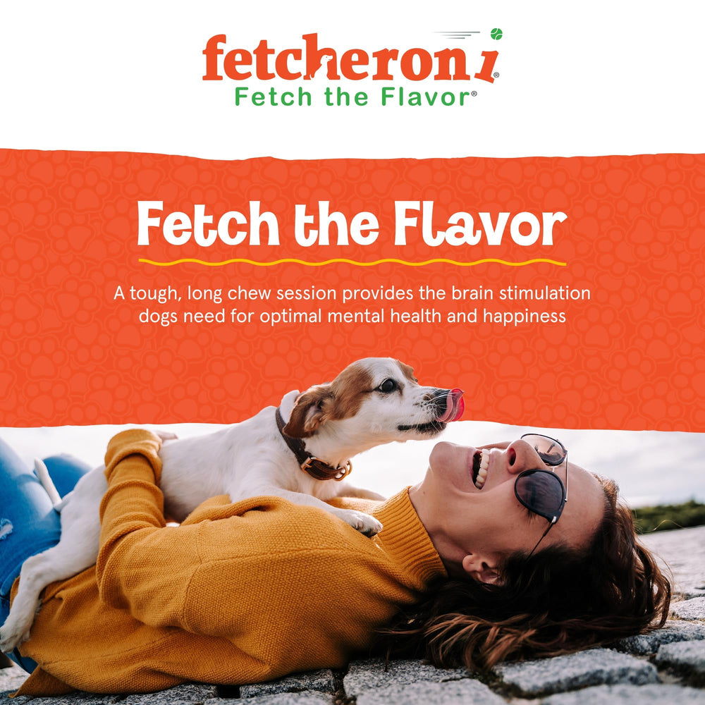 Fetcheroni sabor a res, hueso relleno para perros activos durante entrenamiento