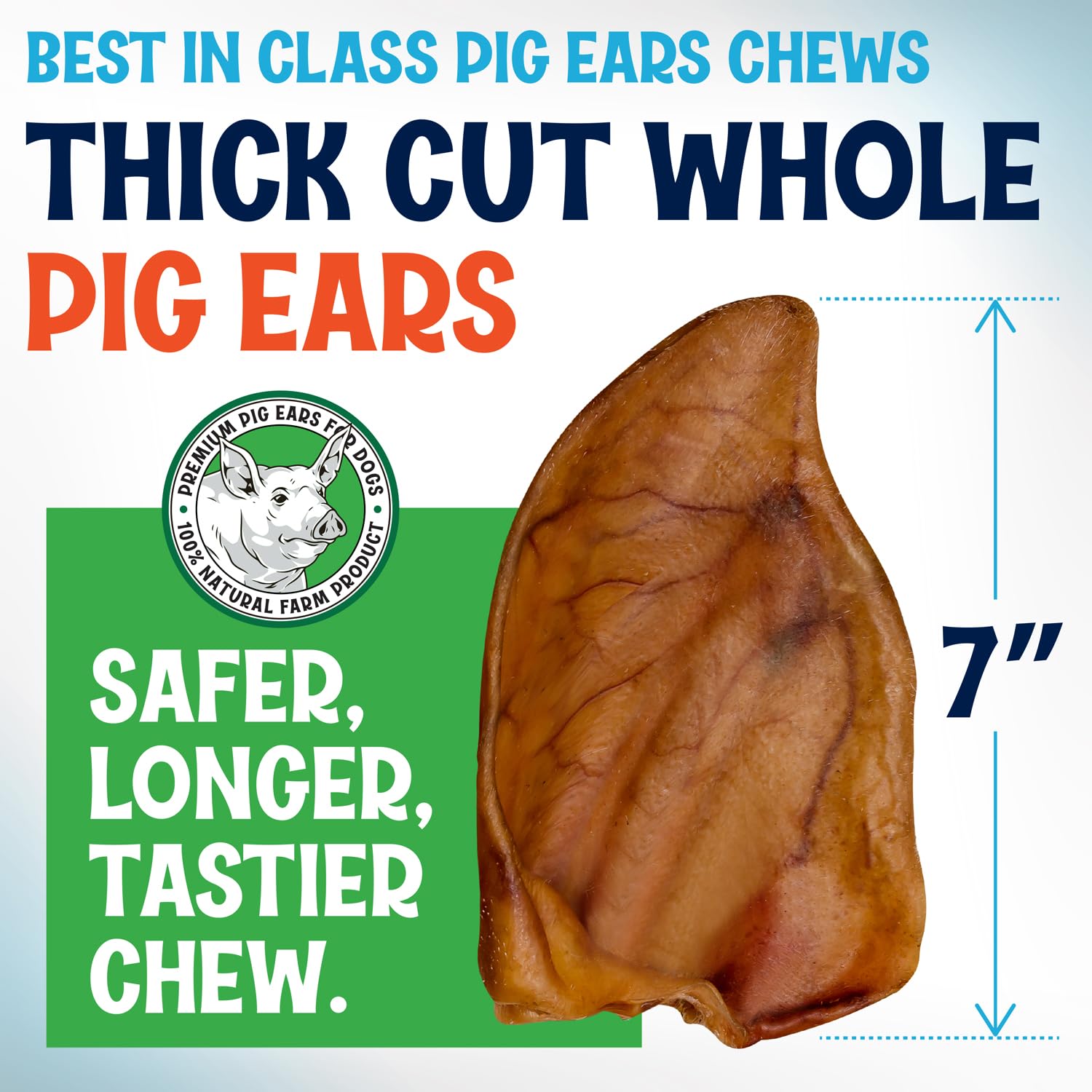 Fetcheroni orejas de puerco grandes: tamaño ideal para perros grandes