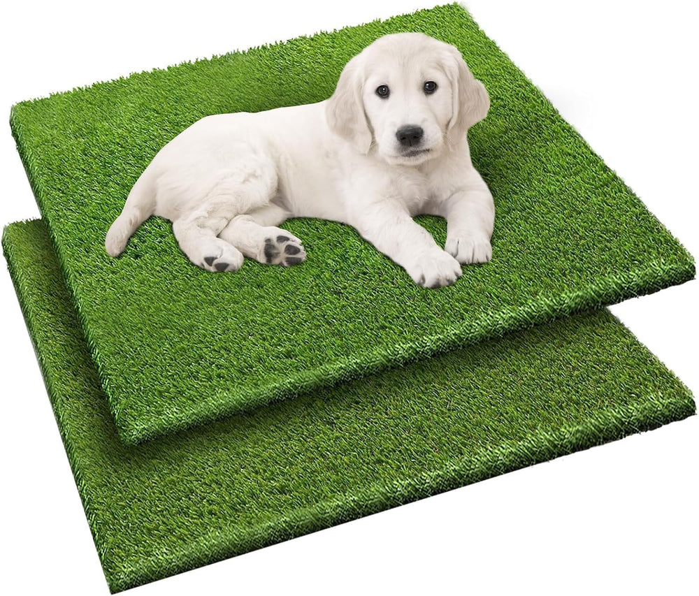Fezep almohadillas de hierba artificial para perros, doble pack, 26x30 pulgadas.