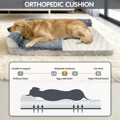 Cama FFIQQ 42x30x7,5 pulgadas para perros medianos y descanso cómodo