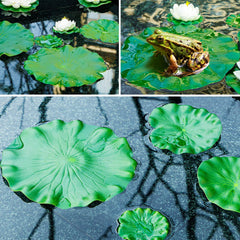 FFNIU hojas de lirio flotantes de 6 pulgadas, aportan color y textura a estanques.
