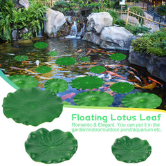 FFNIU hojas de lirio flotantes de 7 pulgadas, perfecta decoración para acuario y jardín.