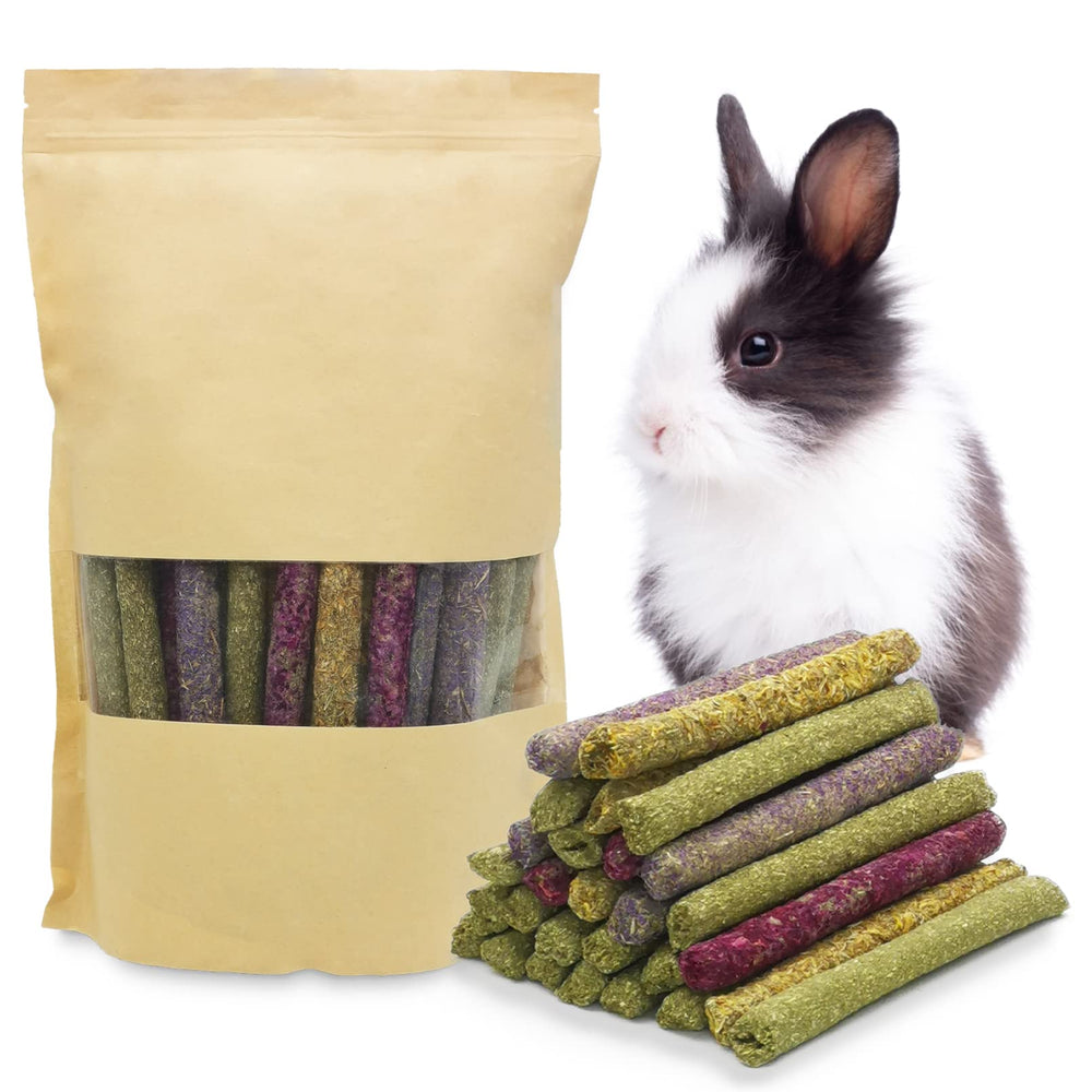 Fhiny palitos masticables de heno timothy para conejos, promueven la masticación natural.