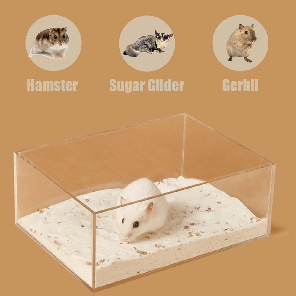 Fibopawer caja de arena espaciosa para hámsters pequeños.