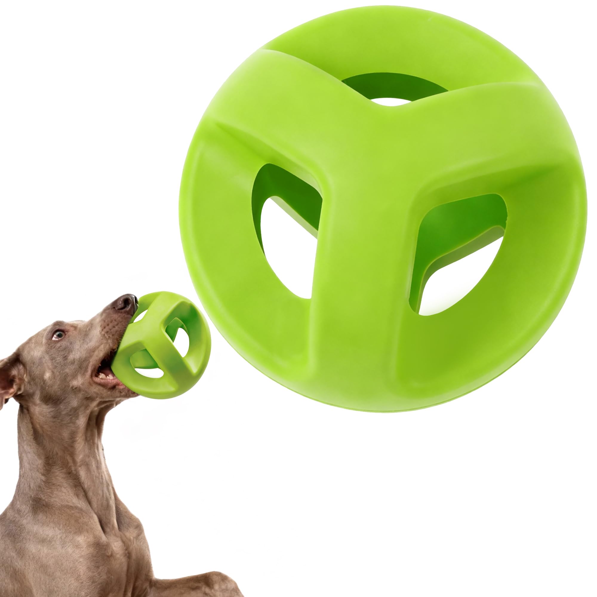 Fida bola anillo de goma natural para perros grandes, rebotes divertidos.