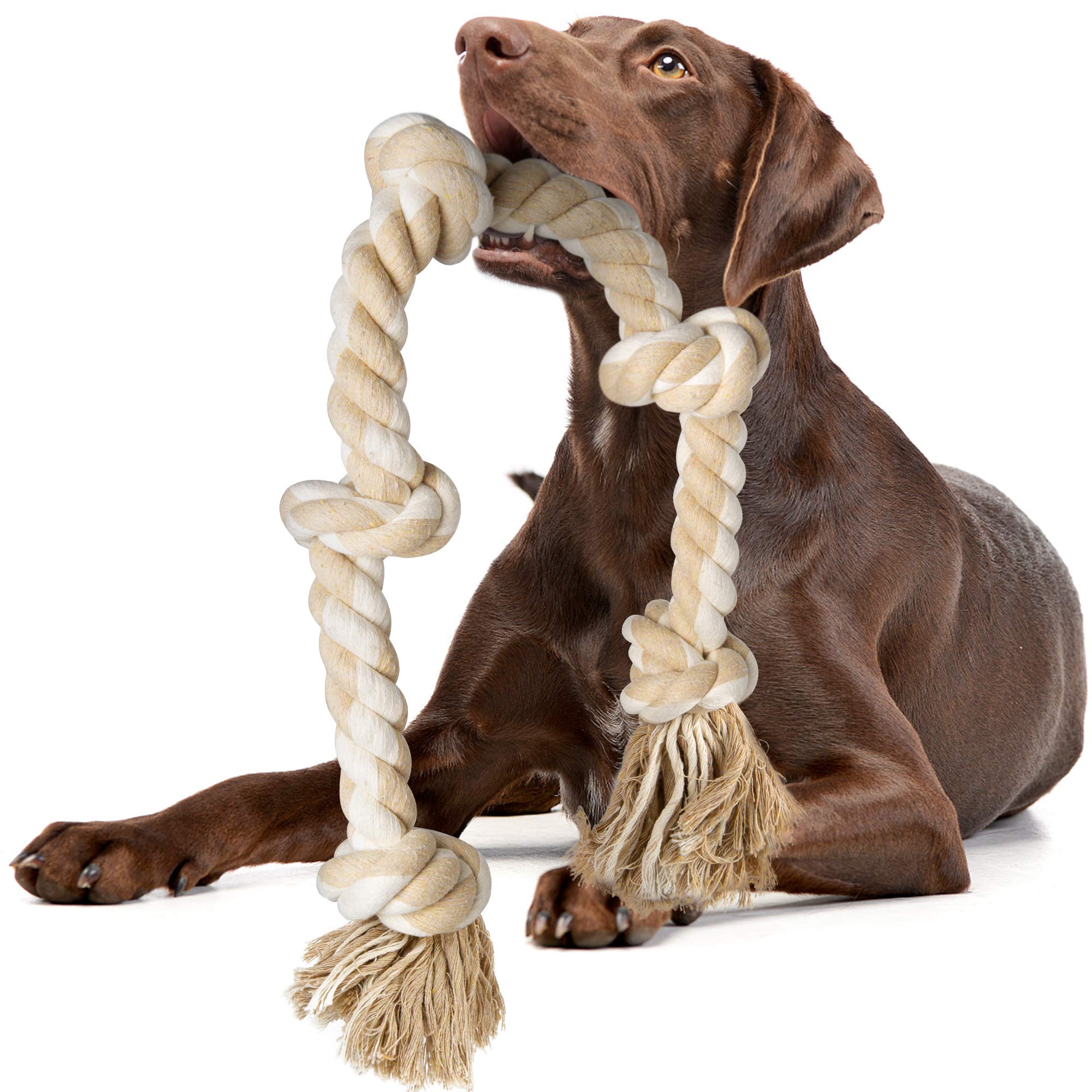 Fida cuerda-juguete-perro-grande-3-pies, ideal para tirar y favorecer la interacción.