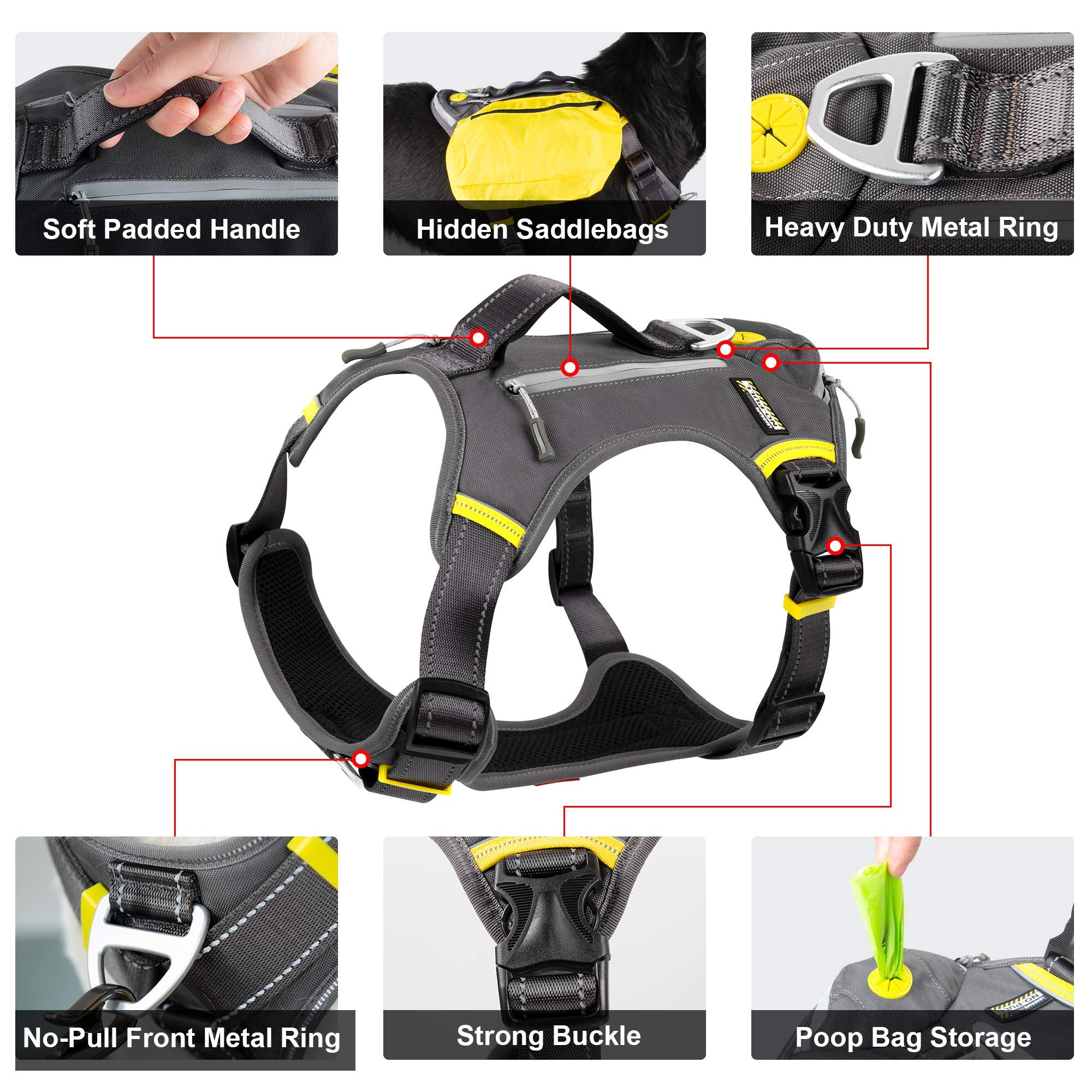 Fida Harness dispensador de bolsas de caca, comodidad al alcance.