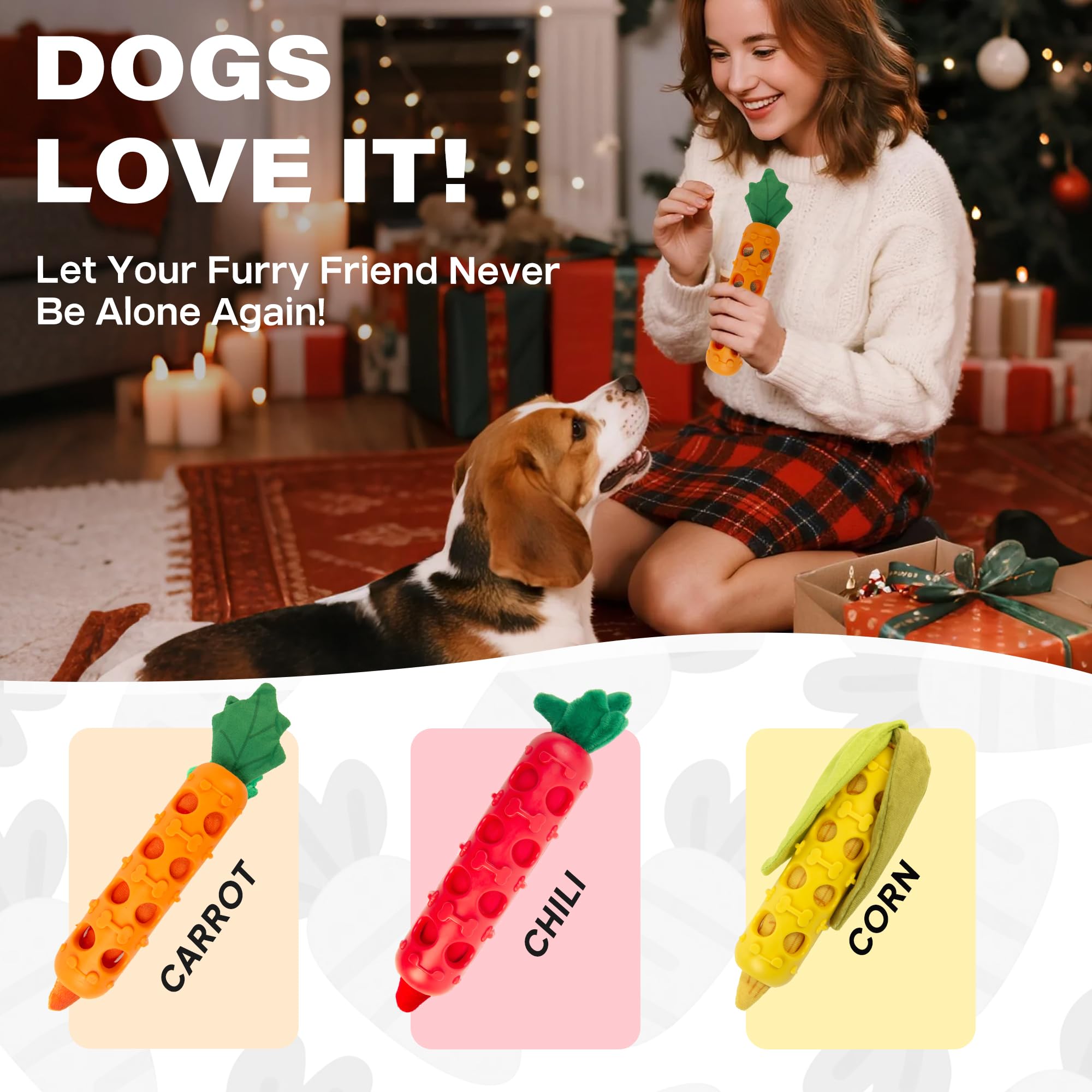 Fida chile juguete vegetal para perros con juego interactivo