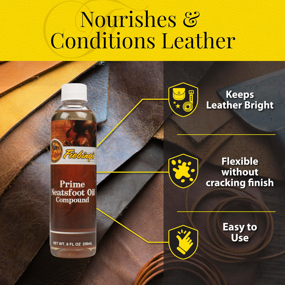 Fiebing's Prime Neatsfoot Oil: penetracion-brillo para acabado uniforme